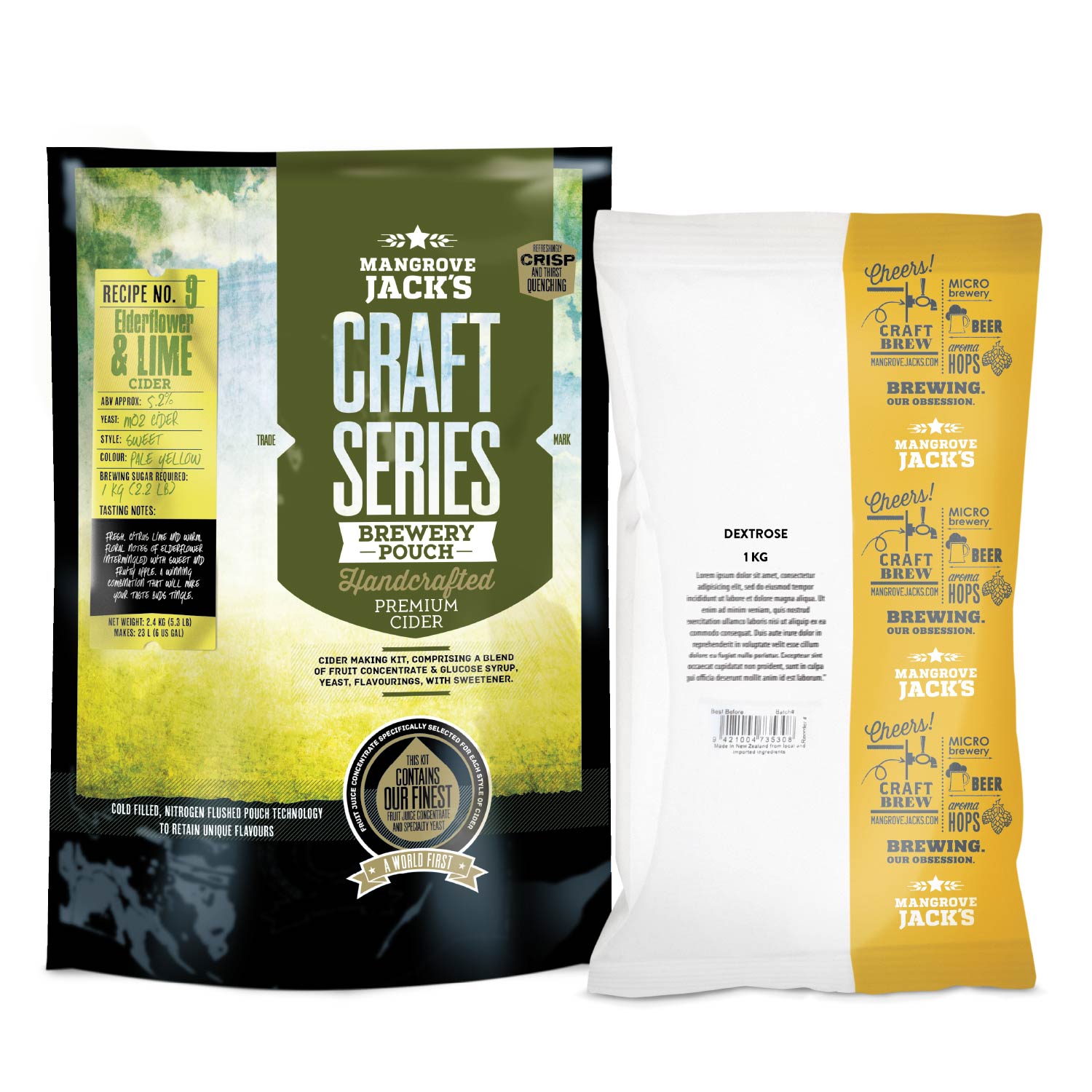 MJ CS Elderflower  Lime Cider  1kg of Dextrose-1.jpg