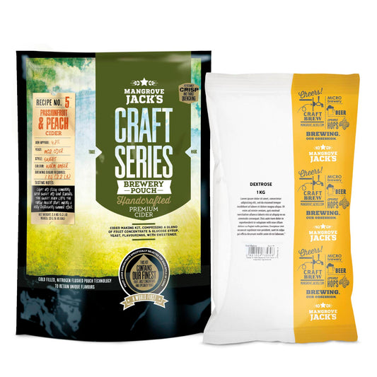 MJ CS Peach & Passionfruit Cider + 1kg of Dextrose