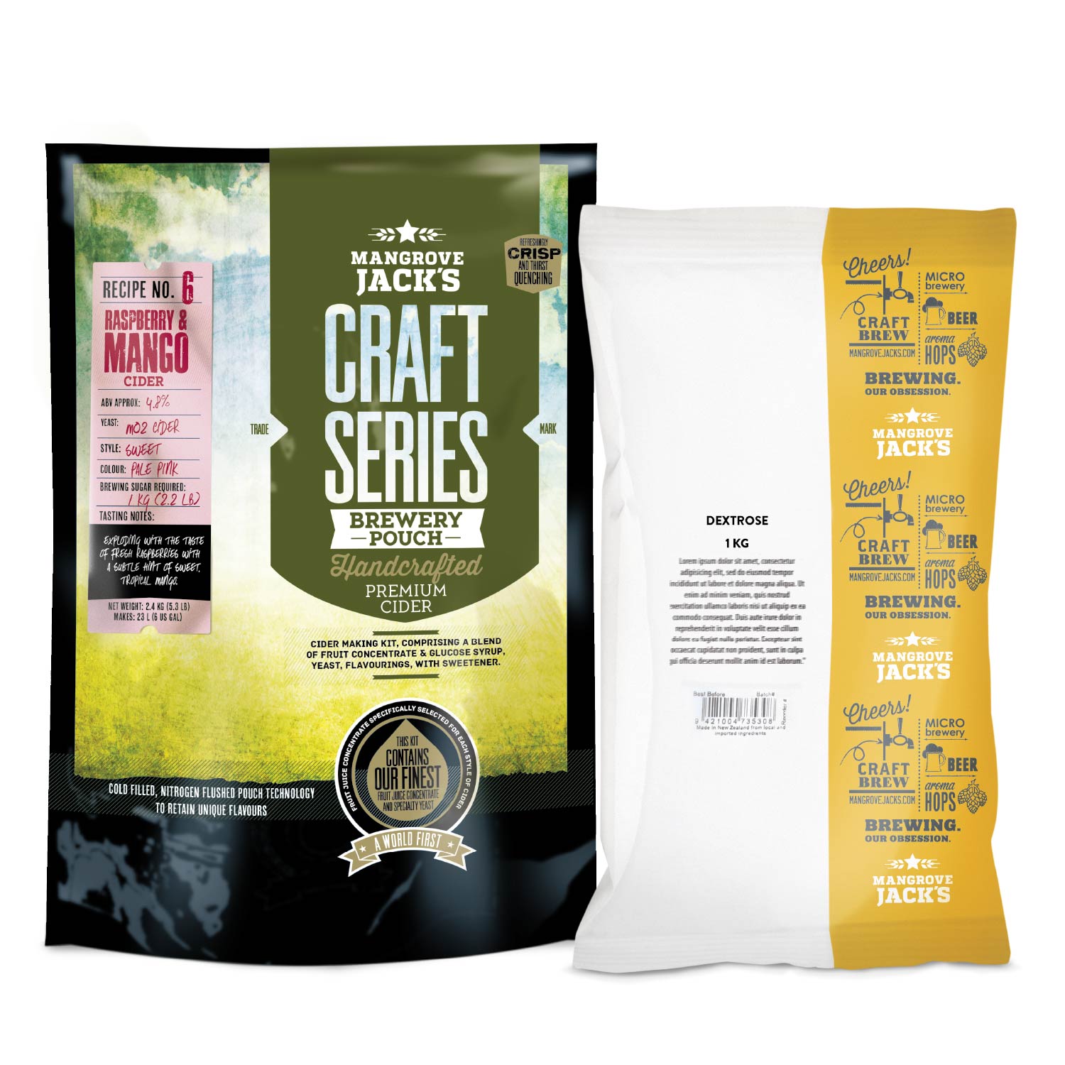 MJ CS Raspberry  Mango Cider  1kg of Dextrose-1.jpg