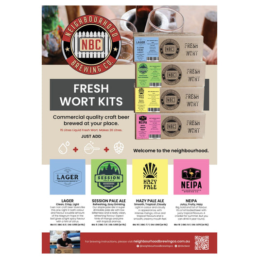 POS - NBC Fresh Wort Kits Poster A3